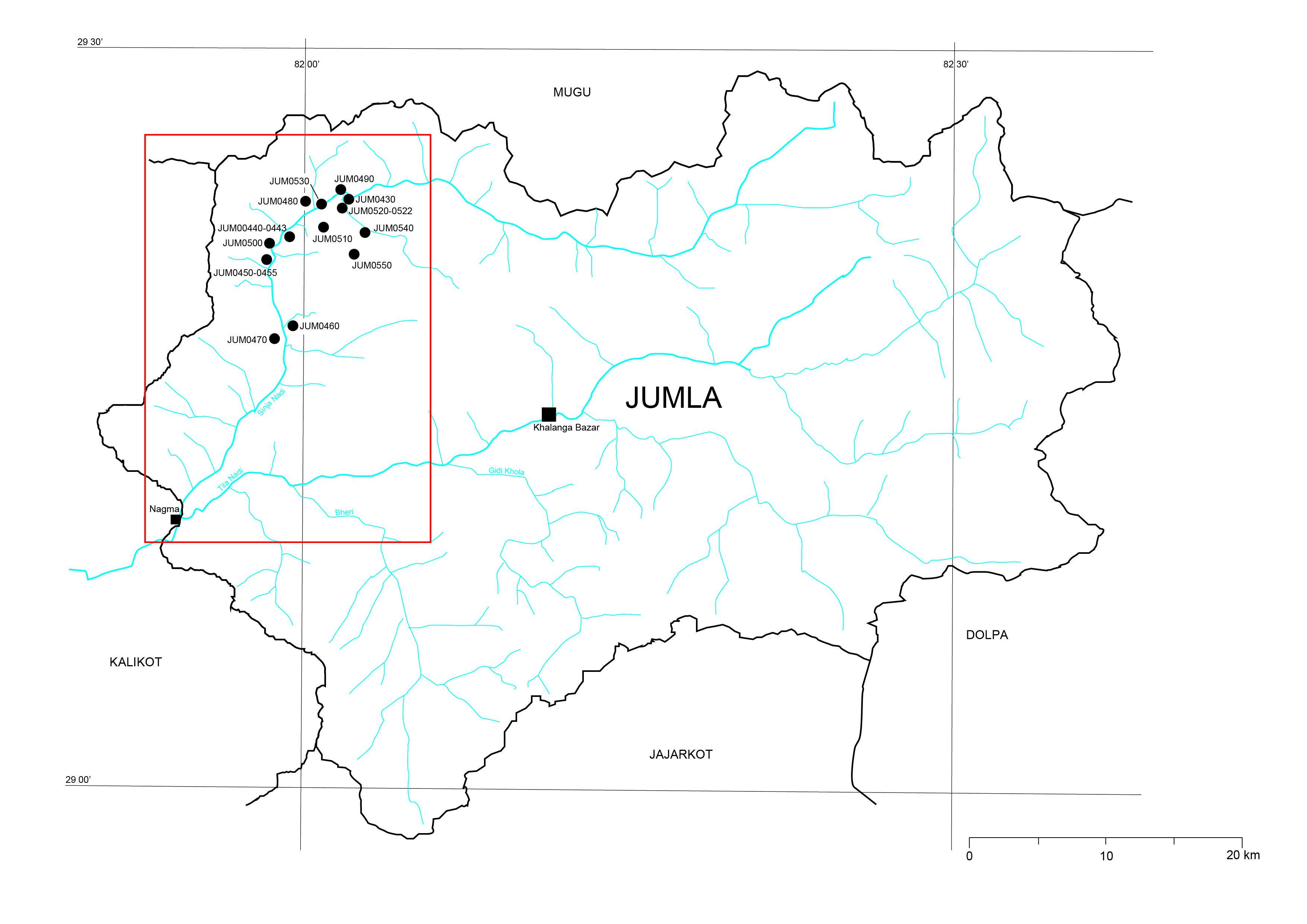 Site plan for sinja valley